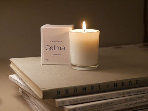 Duftkerze Calma. - Clean Cotton