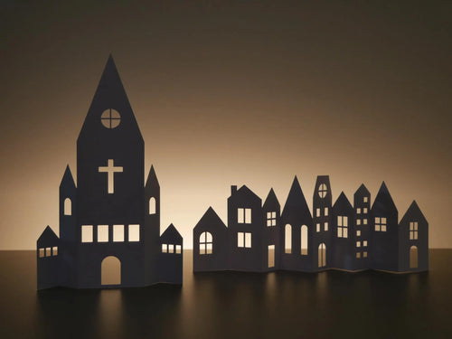 Papier Stadt - Winterdeko